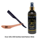 A straight edge barber razor with a wooden handle and a black blade, alongside a set of 10 individually wrapped double-edge razor blades. Black Widow Razors