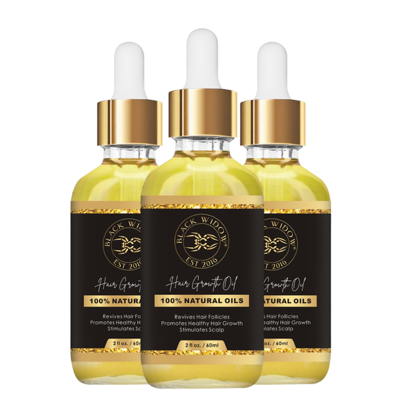 Black Widow Hair Growth Oil (3 Bottles)