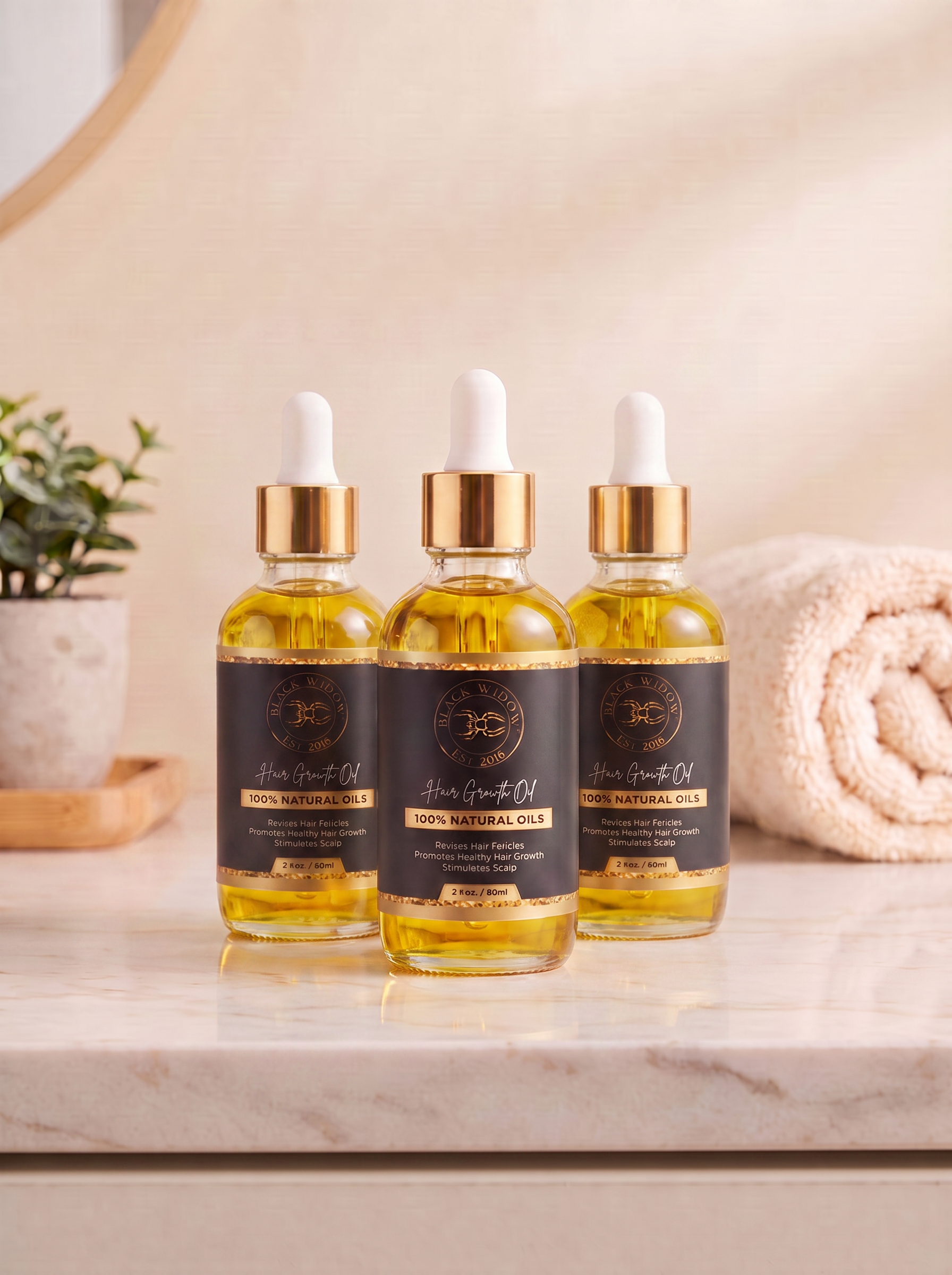 The All-Natural Hair Growth Solution by Black Widow® (Buy More & Save)