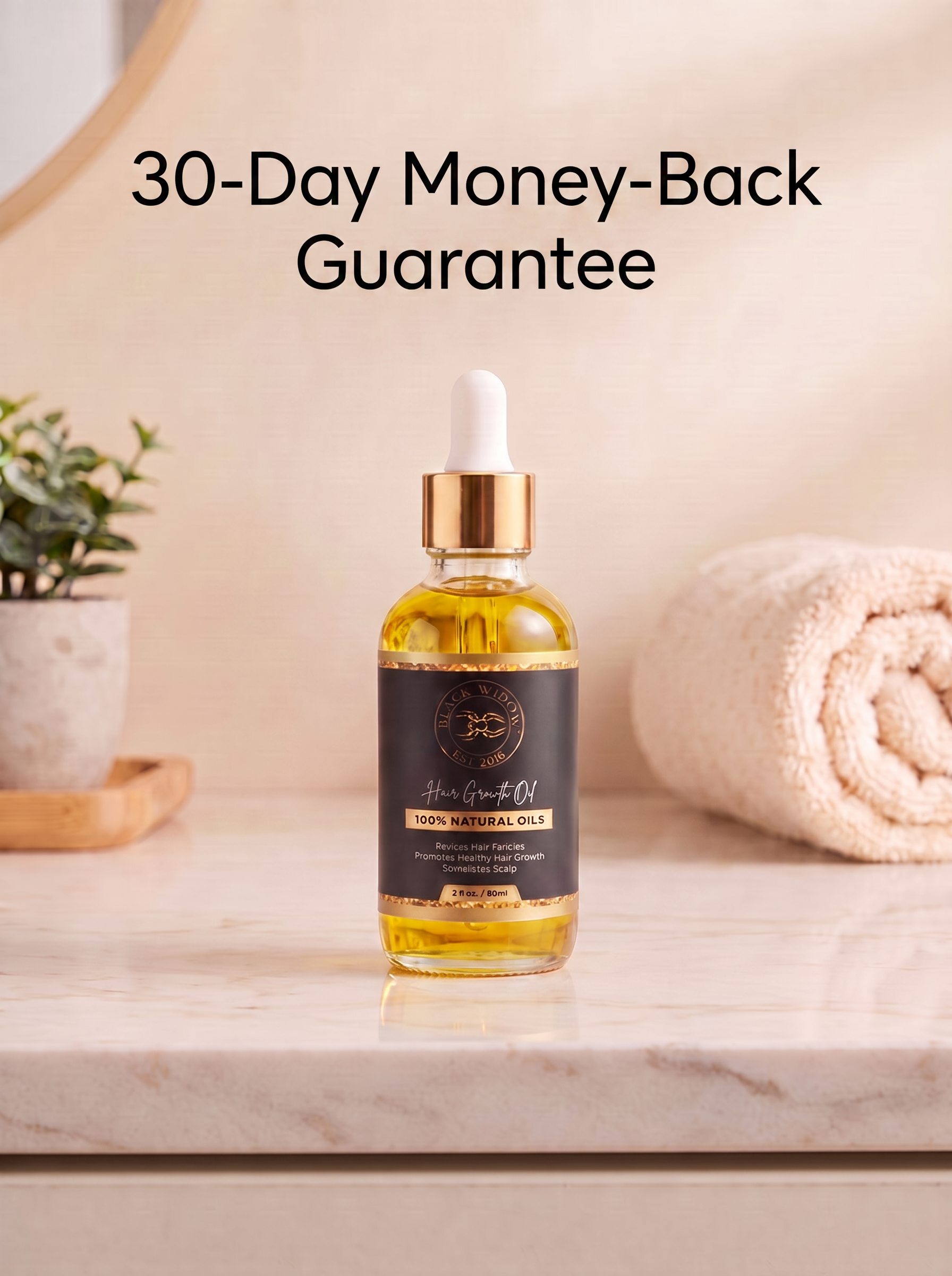 The All-Natural Hair Growth Solution by Black Widow® (Buy More & Save)