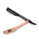 Black Widow Straight Razor Wooden Handle. 10 Pack Razor Blades.